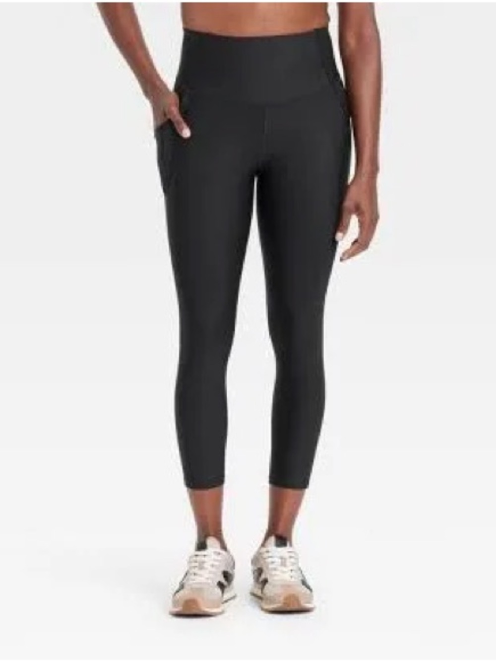 all in motion Black High-Rise Cropped Leggings with Side Pocket